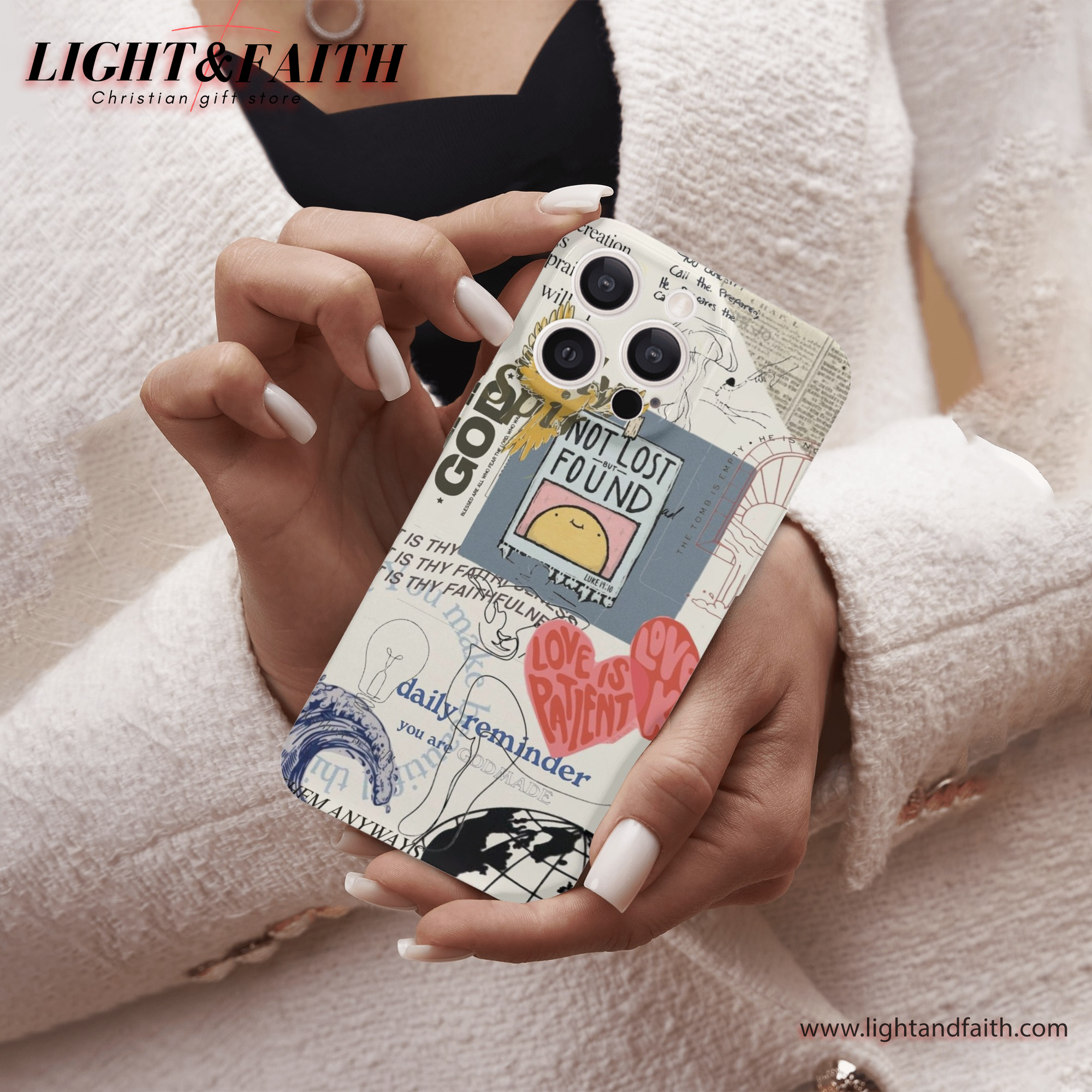 Not Lost But Found Phone Case, Christian Phone Case, Bible Verse Phone Case, Religious Gift, PCLAF17